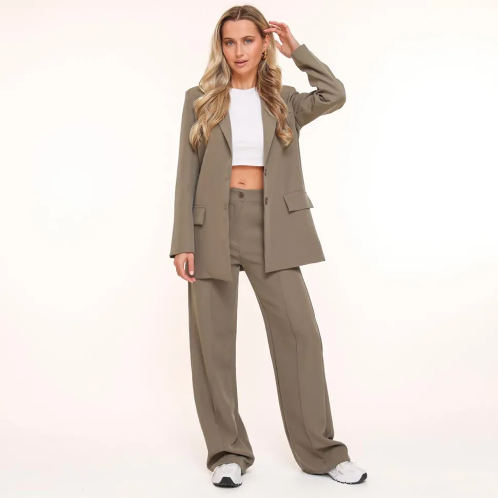 Olivia & Kate Army Green Basic-Pantalon Cheap
