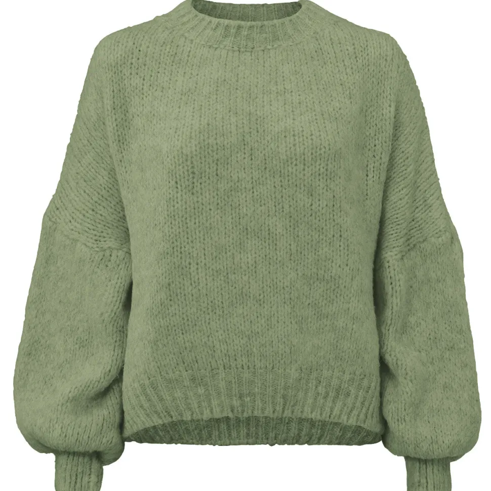 Olivia & Kate Army Green Wool Knitted-Sweater Discount