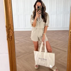 Olivia & Kate Beige Big Canvas-Bag New