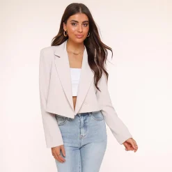 Olivia & Kate Beige Cropped-Blazer Discount