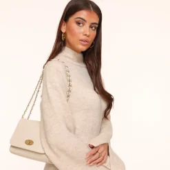 Olivia & Kate Beige Knitted Oversized-Sweater Shop