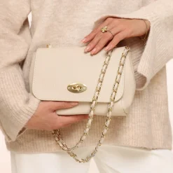 Olivia & Kate Beige Leather Crossbody-Bag Sale