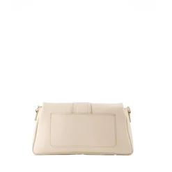 Olivia & Kate Beige Leather Horizontal Puffy-Bag Hot