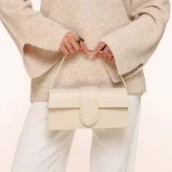 Olivia & Kate Beige Leather Horizontal-Bag Cheap