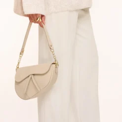 Olivia & Kate Beige Leather Saddle-Bag Store