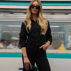 Olivia & Kate Black Denim Ls-Jumpsuit Store