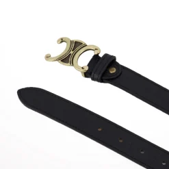 Olivia & Kate Black Detailed Gold Buckle-Belt Hot