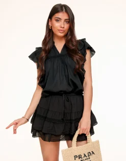 Olivia & Kate Black Details Ruffle-Skort Online