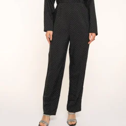 Olivia & Kate Black Glitter Stones Long Sleeves-Jumpsuit Shop