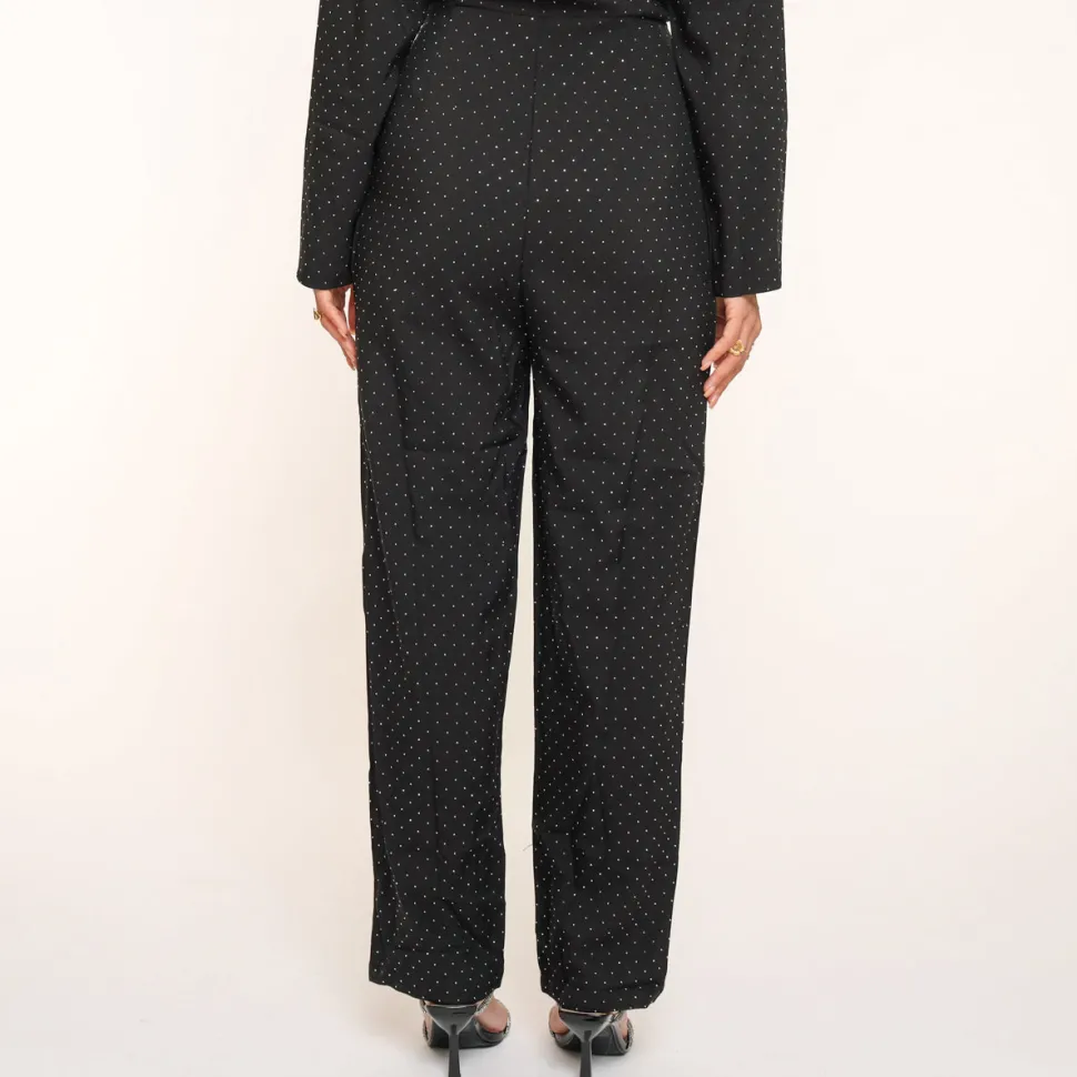 Olivia & Kate Black Glitter Stones Long Sleeves-Jumpsuit Shop