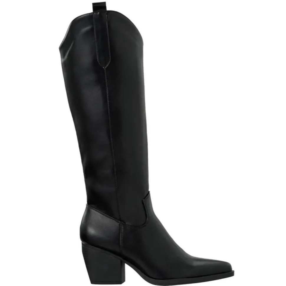 Olivia & Kate Black High Classic Cowboy-Boots Shop