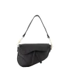 Olivia & Kate Black Leather Saddle-Bag Fashion