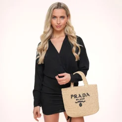 Olivia & Kate Black Linen Draped-Dress Outlet