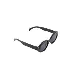 Olivia & Kate Black Oval-Sunglasses Discount