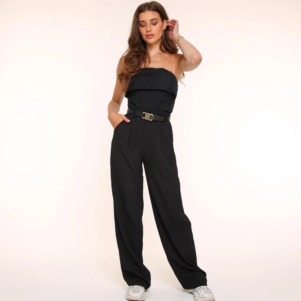 Olivia & Kate Black Wide-Pantalon Online
