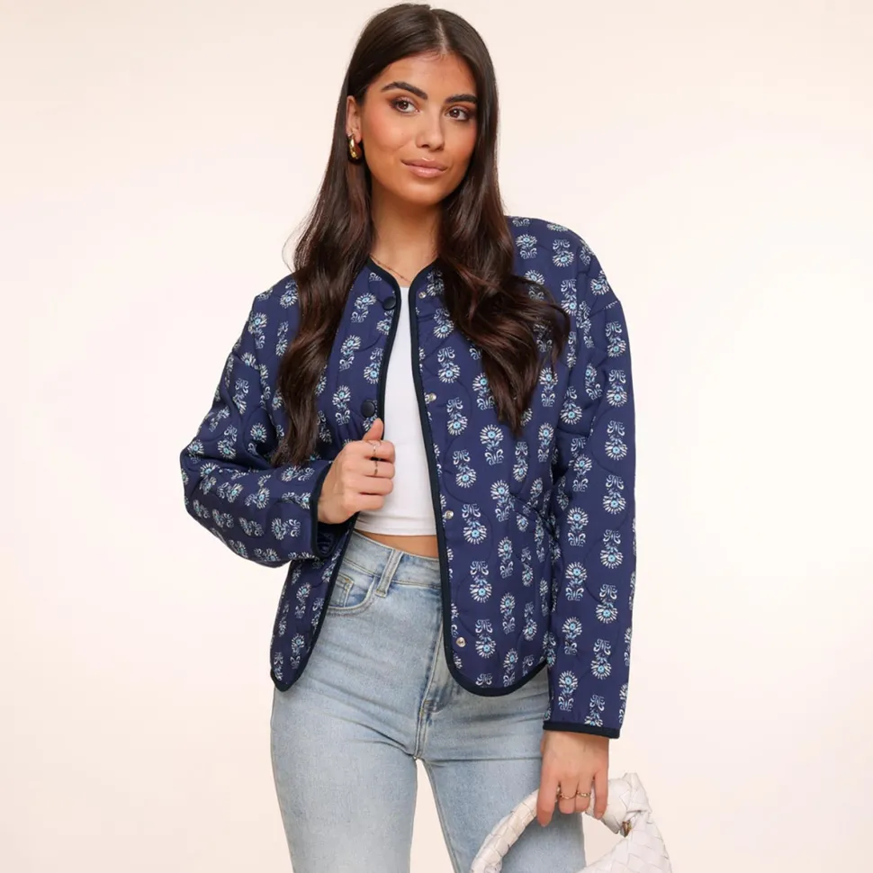 Olivia & Kate Blue Print-Jacket Cheap