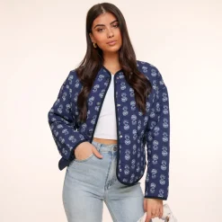 Olivia & Kate Blue Print-Jacket Cheap