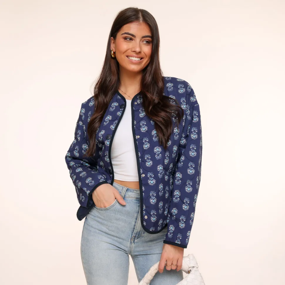 Olivia & Kate Blue Print-Jacket Cheap