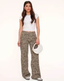 Olivia & Kate Brown Hearts Print-Jeans Shop