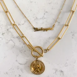 Olivia & Kate Coin Chain Golden-Necklace Outlet