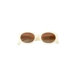 Olivia & Kate Creme Oval-Sunglasses Outlet