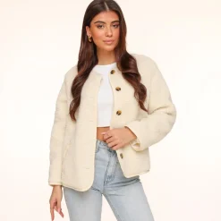 Olivia & Kate Creme Teddy-Jacket Best Sale
