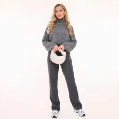 Olivia & Kate Dark Grey Basic-Pantalon Cheap