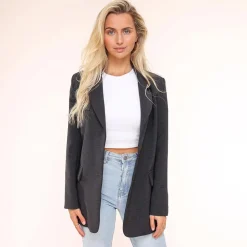 Olivia & Kate Dark Grey Classic-Blazer Outlet