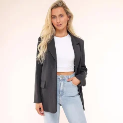 Olivia & Kate Dark Grey Classic-Blazer Outlet