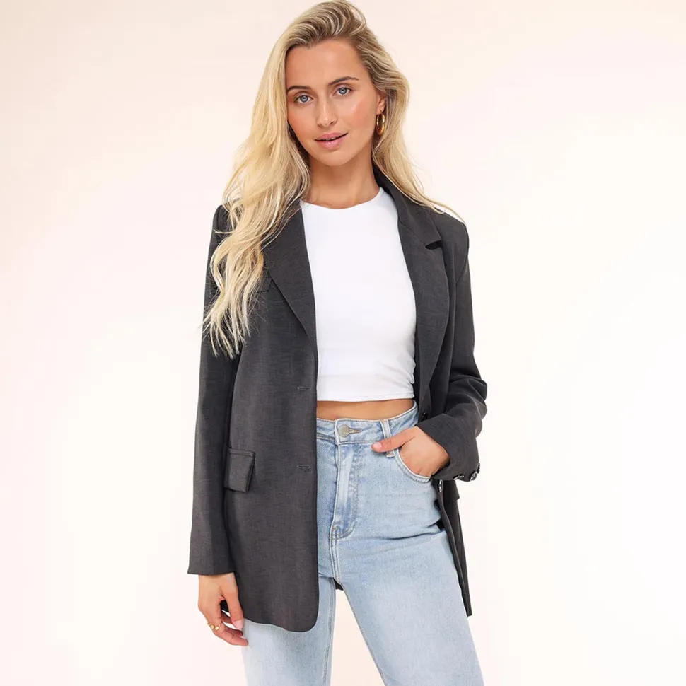 Olivia & Kate Dark Grey Classic-Blazer Outlet