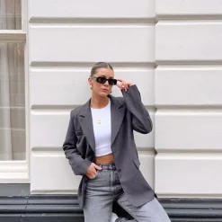 Olivia & Kate Dark Grey Classic-Blazer Outlet
