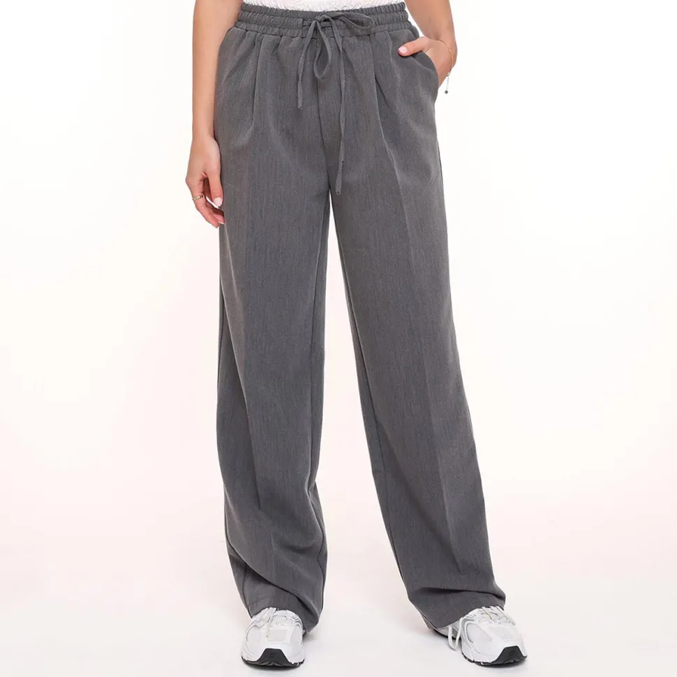 Olivia & Kate Dark Grey Studio White Edge-Pantalon Clearance