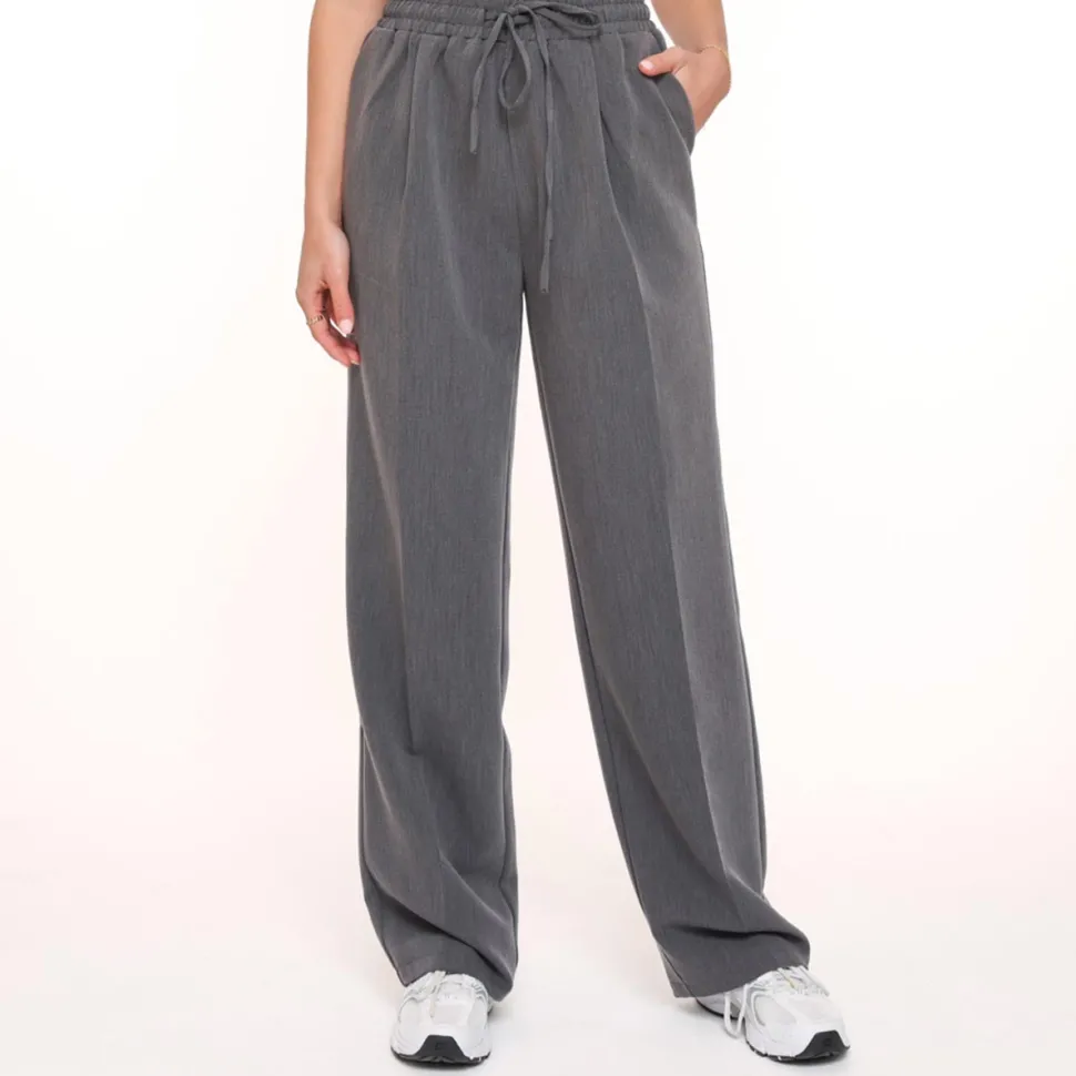 Olivia & Kate Dark Grey Studio White Edge-Pantalon Clearance