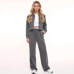 Olivia & Kate Dark Grey Studio White Edge-Pantalon Clearance