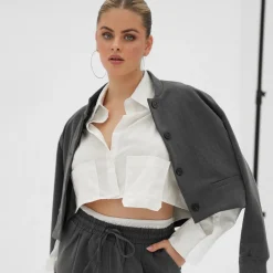 Olivia & Kate Darkgrey Studio-Jacket Cheap