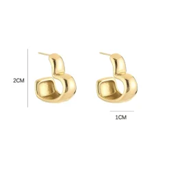 Olivia & Kate Gold Wide Open Heart-Earrings Discount