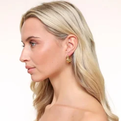 Olivia & Kate Gold Wide Open Heart-Earrings Discount
