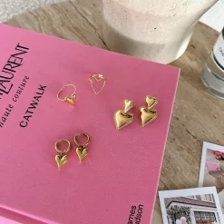 Olivia & Kate Golden Adjustable Open Heart-Ring Fashion