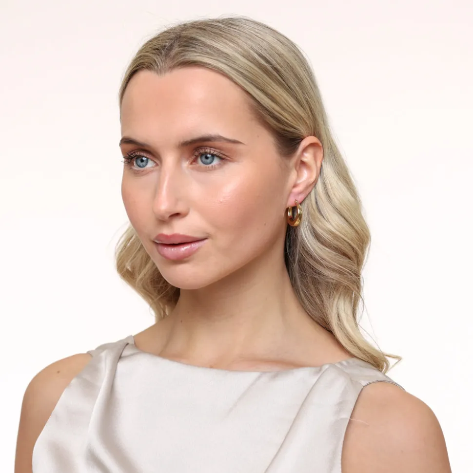 Olivia & Kate Golden Basic Hoop-Earrings Cheap