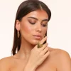 Olivia & Kate Golden Big Statement Heart-Ring Outlet