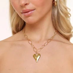 Olivia & Kate Golden Chain Heart-Necklace Best