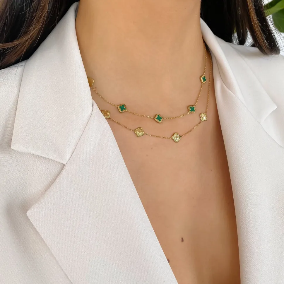 Olivia & Kate Golden Clover-Necklace Best
