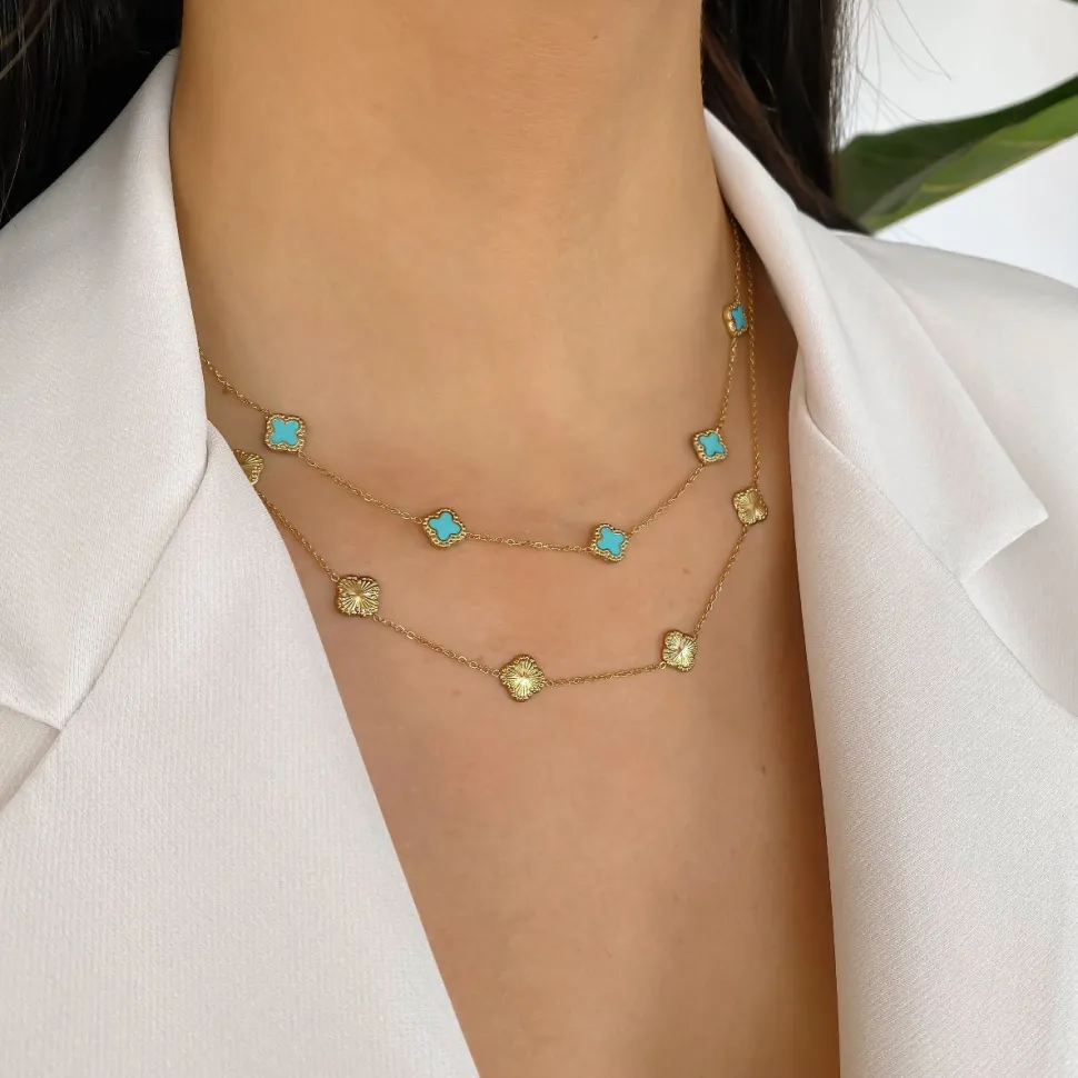 Olivia & Kate Golden Clover-Necklace Best