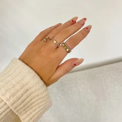 Olivia & Kate Golden Crystals-Ring Discount
