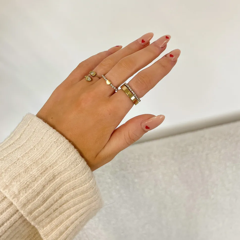Olivia & Kate Golden Crystals-Ring Discount