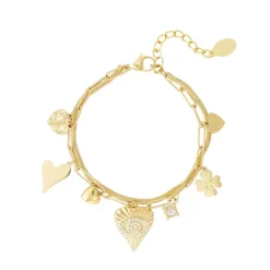 Olivia & Kate Golden Double Pendants Chain-Bracelet Cheap