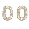 Olivia & Kate Golden Oval Zirconia Stones-Earrings Fashion