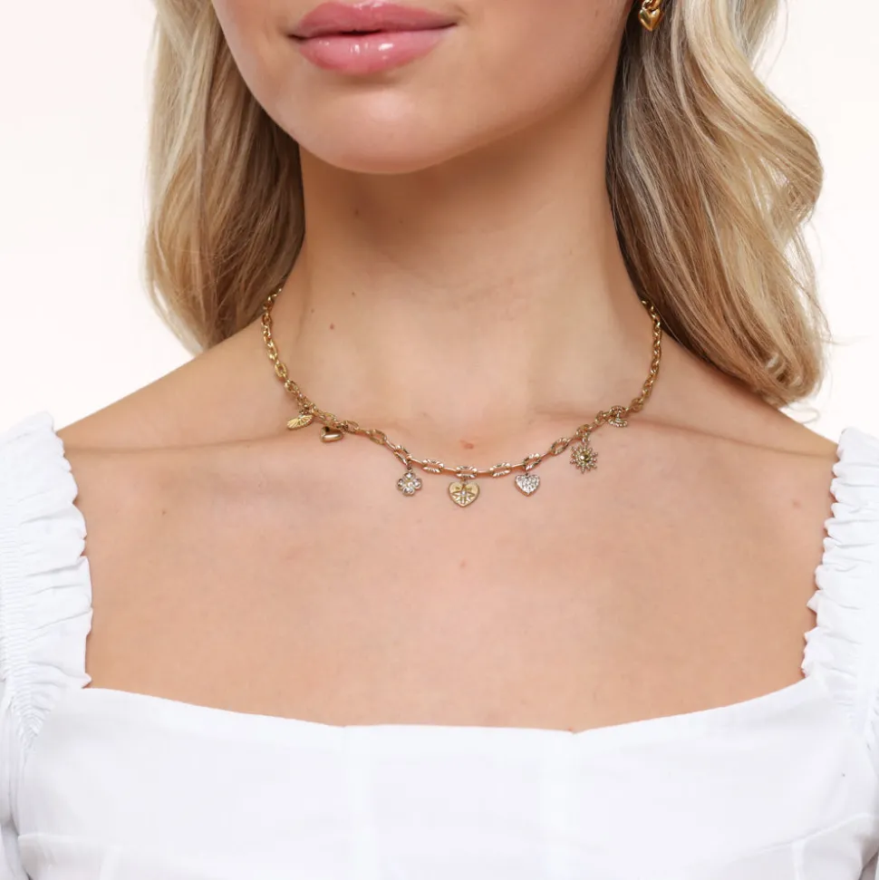 Olivia & Kate Golden Small Pendants Chain-Necklace Sale