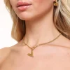 Olivia & Kate Golden Small Statement Heart-Necklace Flash Sale
