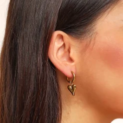 Olivia & Kate Golden Statement Hearts Ring-Earrings Flash Sale